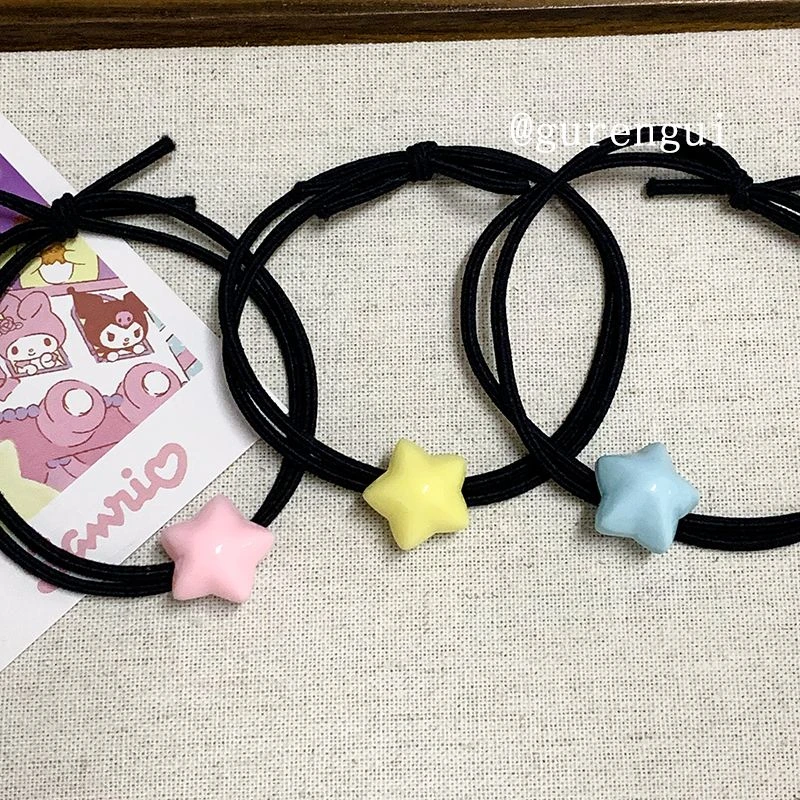 可星星发绳简约ins少女头绳情侣闺蜜手链小皮筋送男友森系发圈