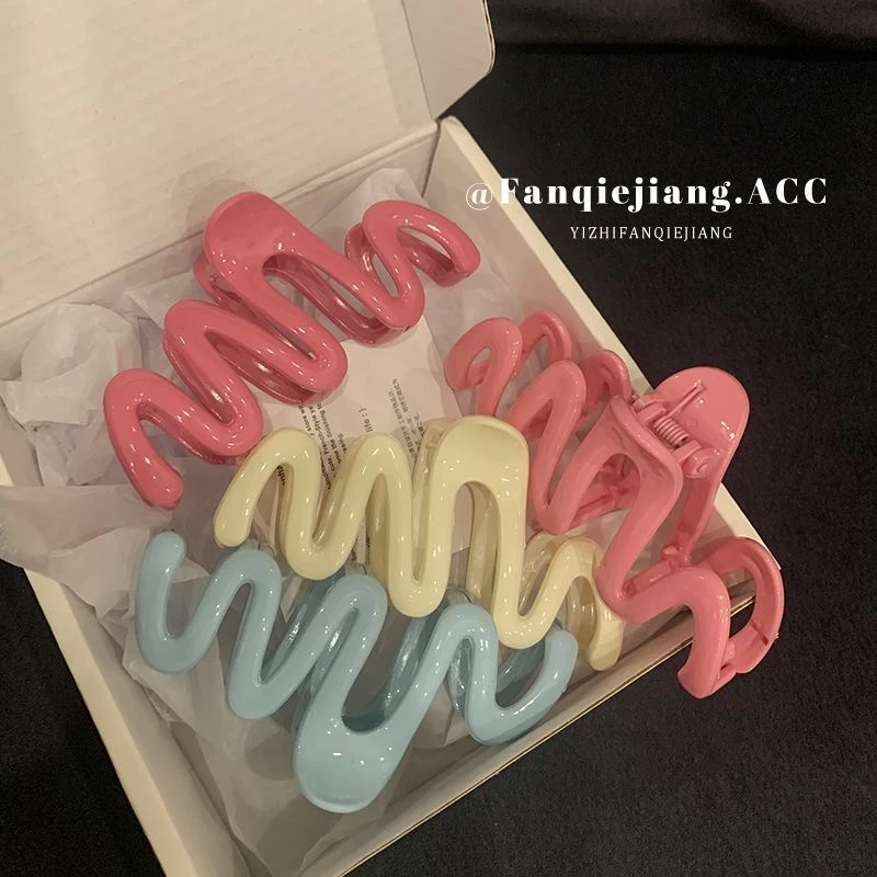 多巴胺鲨鱼夹女高级感发夹头发量多大号发抓后脑勺盘