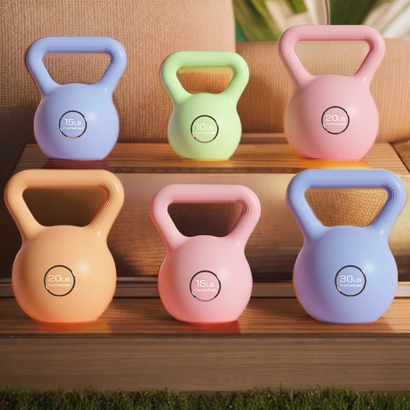 热销新款女士壶铃彩色健身运动家用提壶哑铃练臀翘臀舒适锻炼电镀
