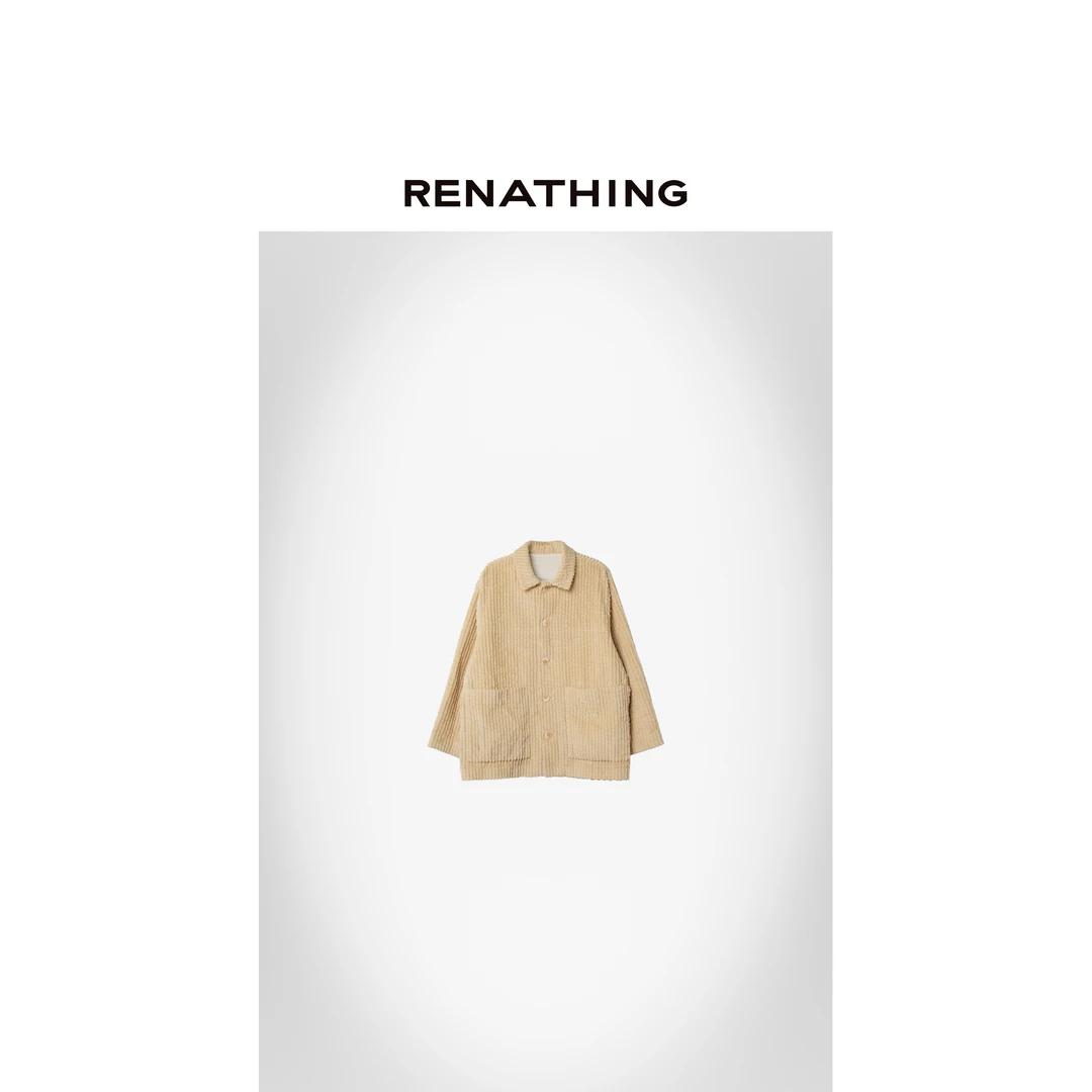 【RENATHING】粗坑条绒感阔型外套