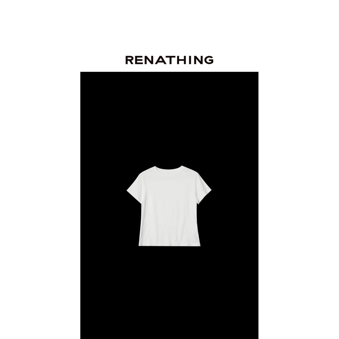 【RENATHING】雪花棉亲肤罗纹圆领T恤