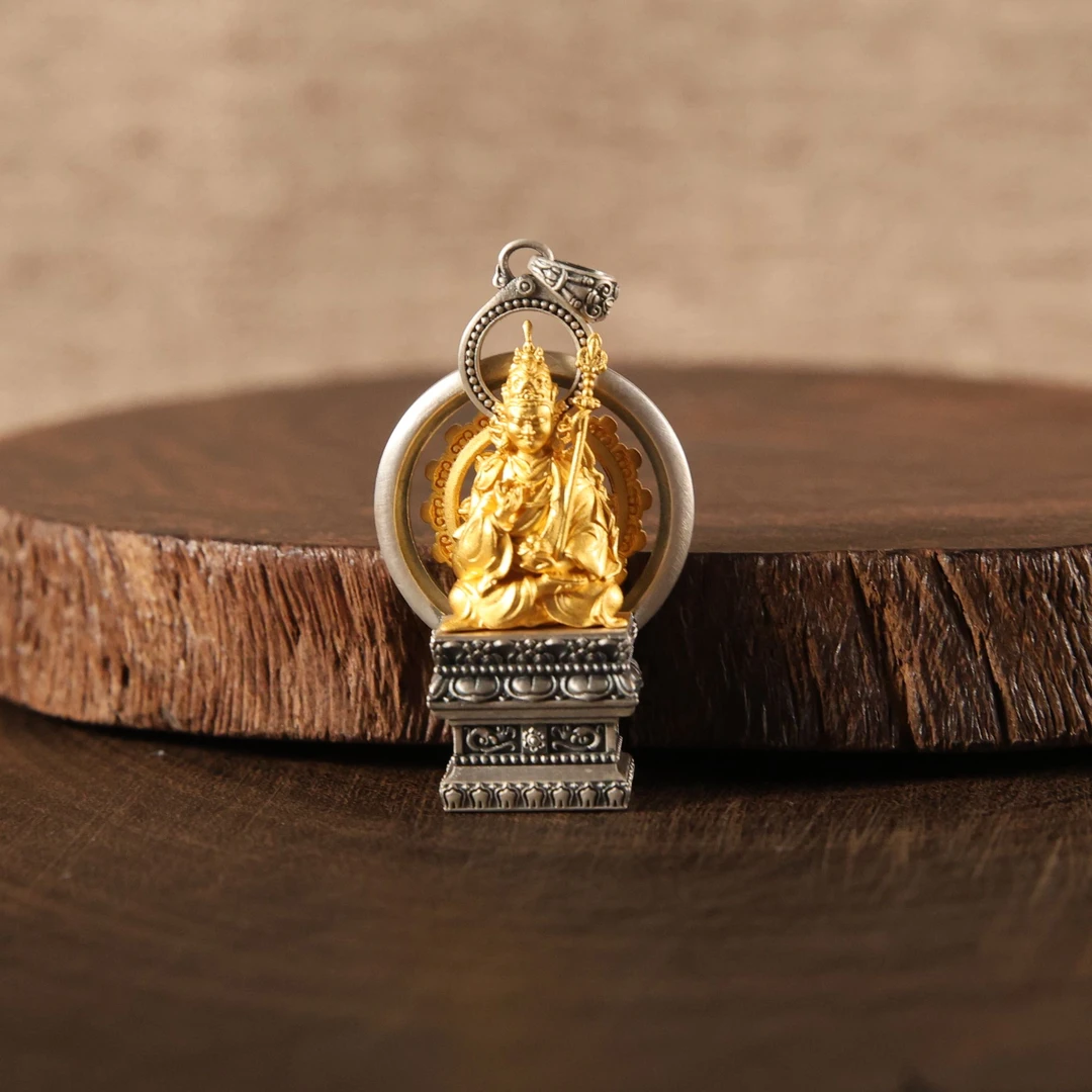 吊坠925银 壹加|莲花生聚缘925银吊坠