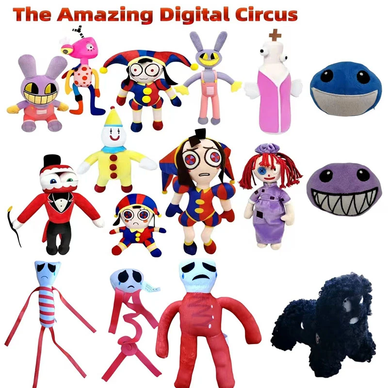 神奇数字马戏团玩偶泡泡儿童娃娃的周边玩具抱枕公仔贾克斯帕姆尼