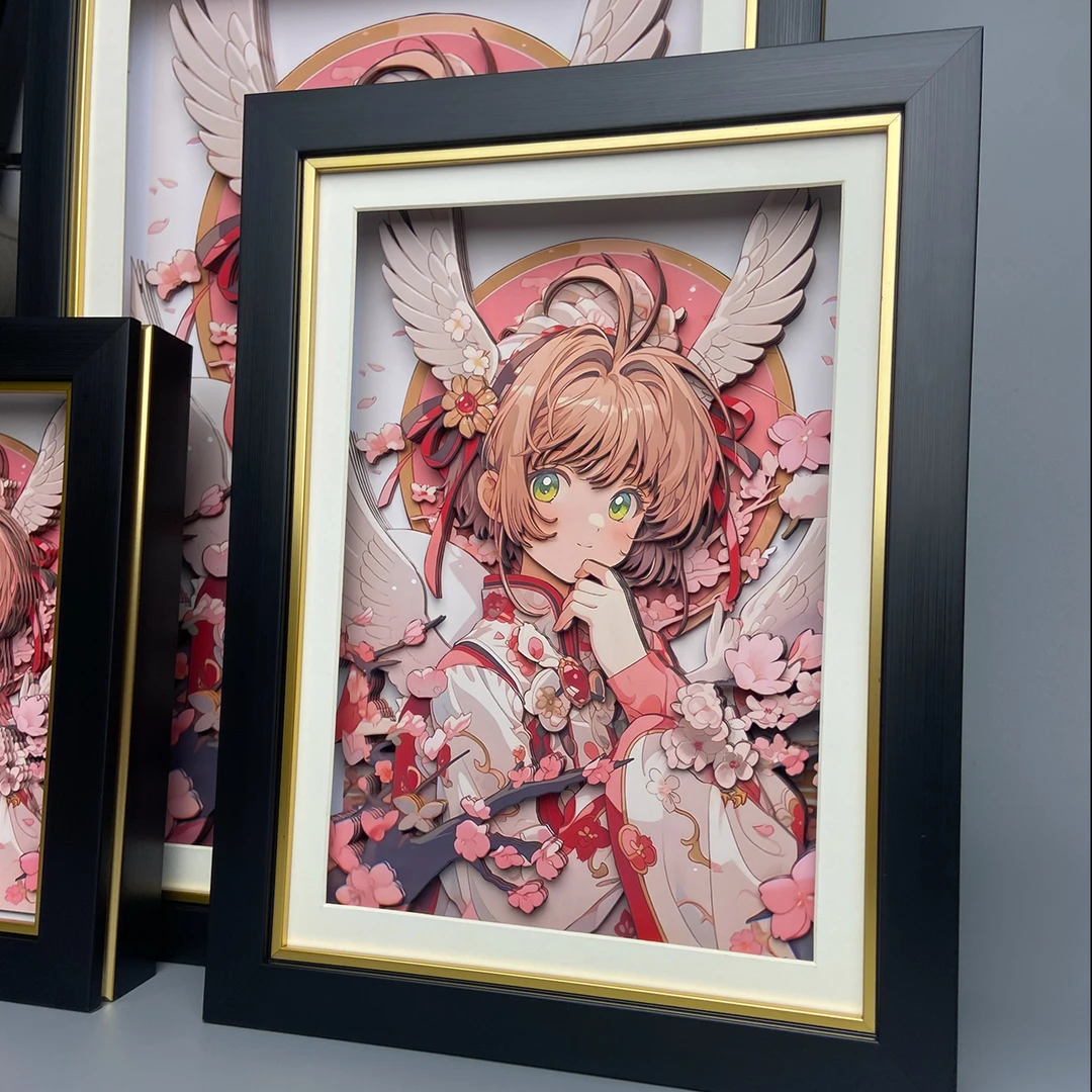 百变小樱纸艺立体画手工客厅卧室装裱装饰画圣诞小清新生日礼物