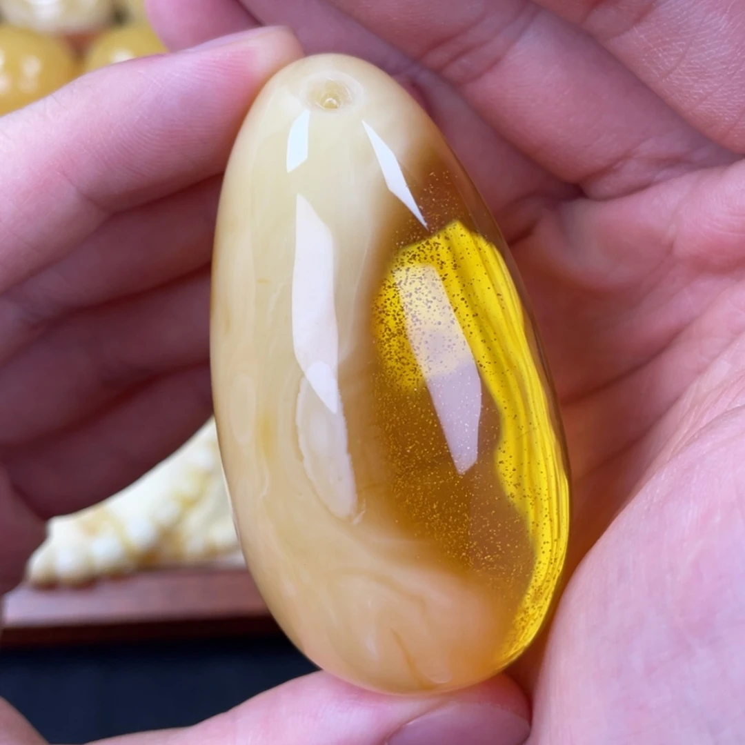 【闪购商品】琥珀手链未镶嵌半蜜半珀 意境金沙溶洞