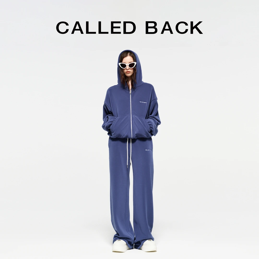 CALLED BACK秋冬新款宽松休闲摇粒绒四色抽绳直筒裤