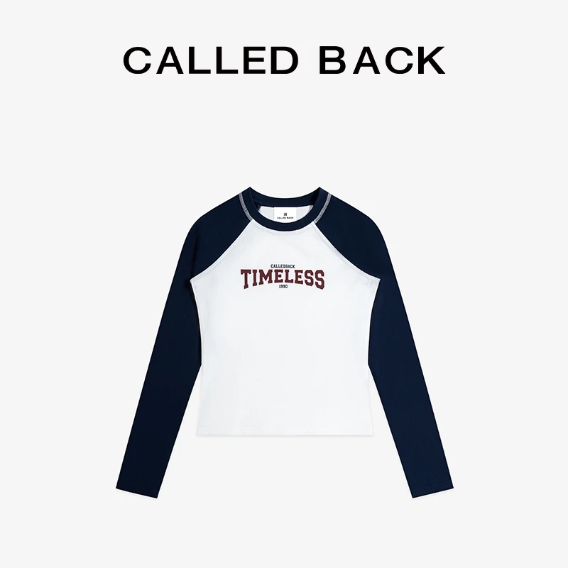 CALLED BACK春季简约新款印花圆领LOGO卫衣111904