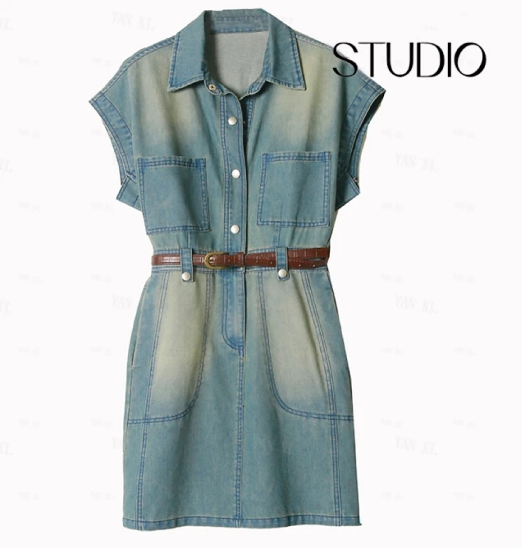 【大只定制】宽松连衣裙女装连衣裙显瘦气质时尚夏季复古3XLYZ1803