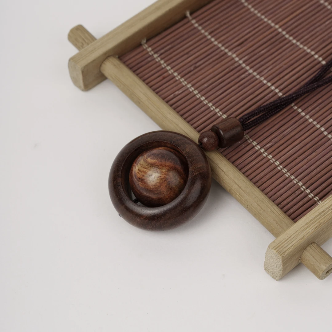 黄花梨时来运转吊坠文玩好物012777