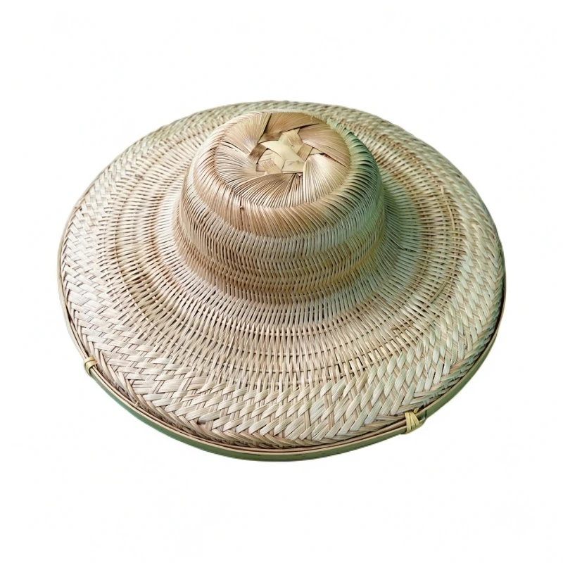 竹编手工艺帽子竹编斗笠帽竹帽舞蹈表演道具编织镂空帽子竹制品