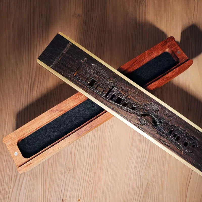 茶山南社香盒 玫瑰木 黄铜 酸枝盒