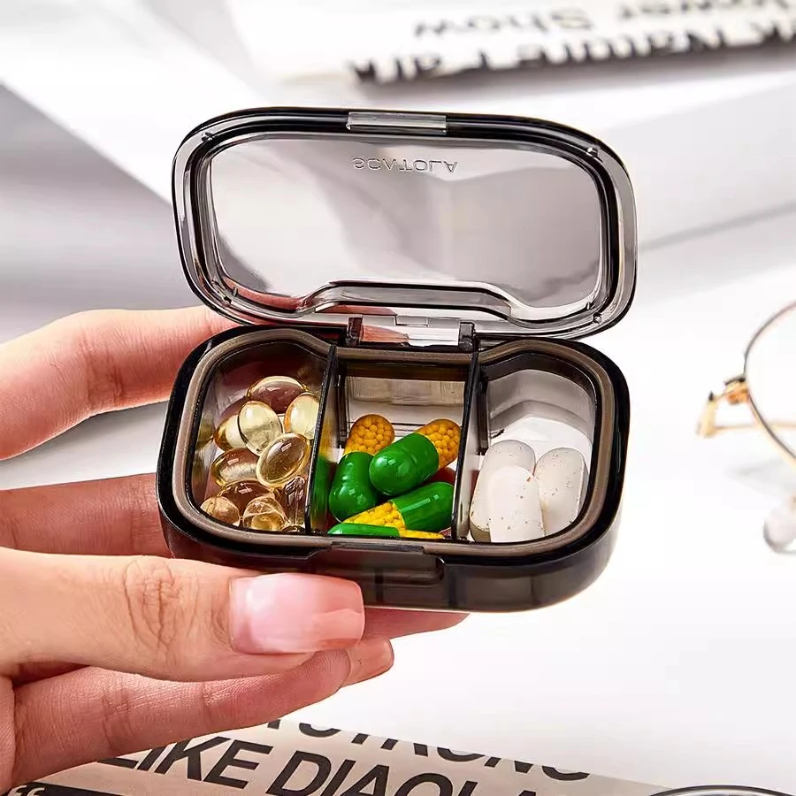 药盒便携式迷你小号一日三餐药丸药片药品分装盒密封随身分药盒子