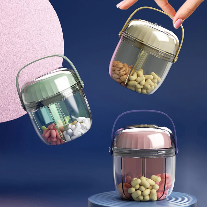 德国plazotta便携储丸药盒药片分药随身分装收纳大容量密封小药丸