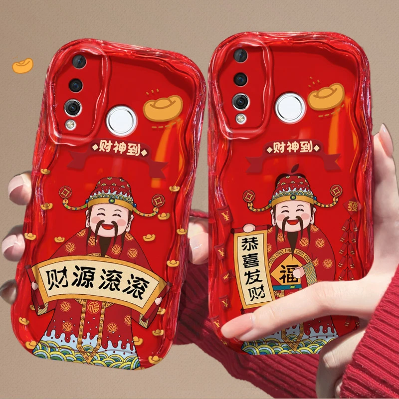 财神到适用于华为Nova4手机壳全包镜头硅胶防摔创意新款奶油壳