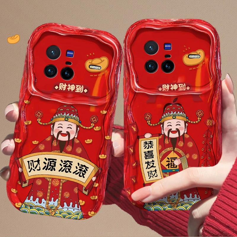 财神到适用于VIVOX80手机壳全包镜头硅胶防摔创意新款奶油壳
