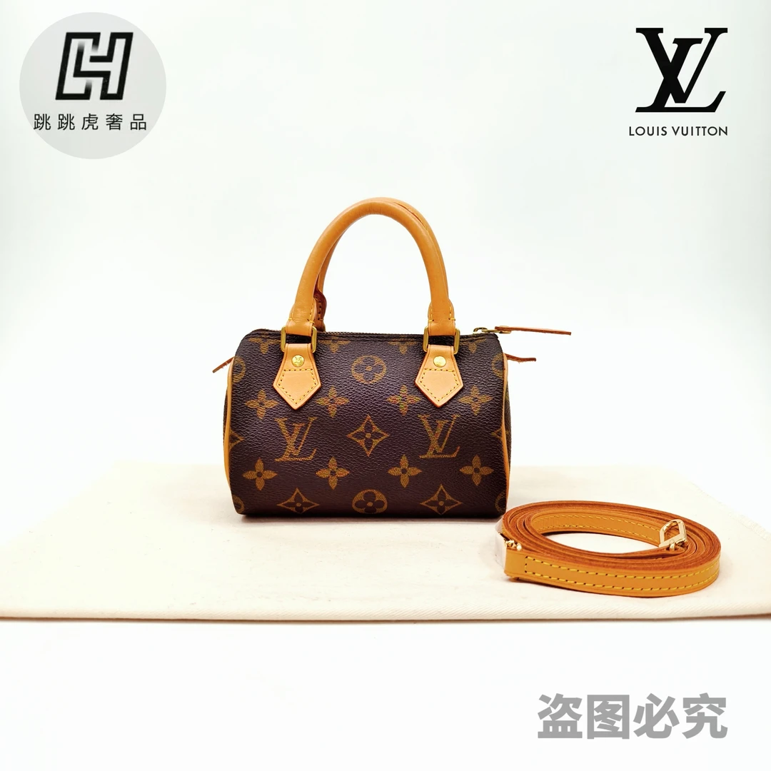 修复品 LouisVuitton/路易威登中古Speedy 迷你枕头包/女士