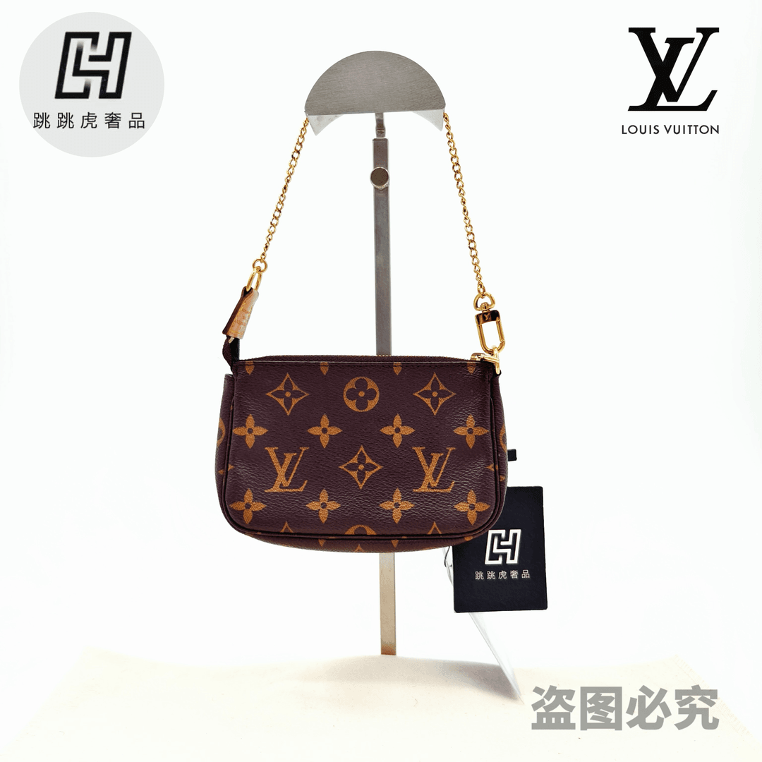 95新 LouisVuitton/路易威登  小号麻将链条包/全原成色/斜跨包