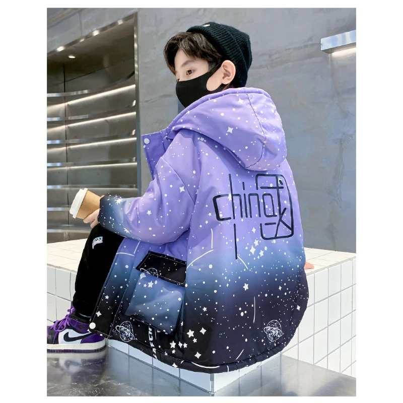 儿童装男童冬装外套加绒2023新款加厚男孩中大童冬季秋冬款洋气潮