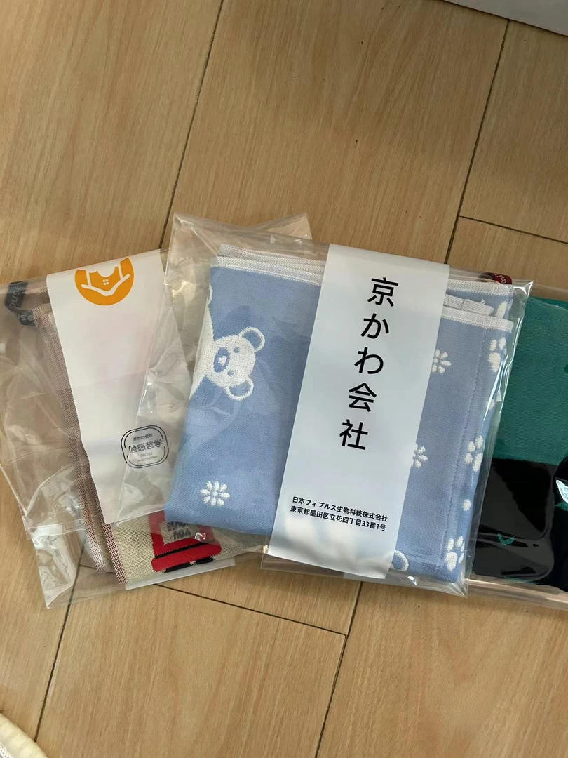 【京かわ会社】 柔软婴幼童巾小方巾不掉毛 颜色随机2