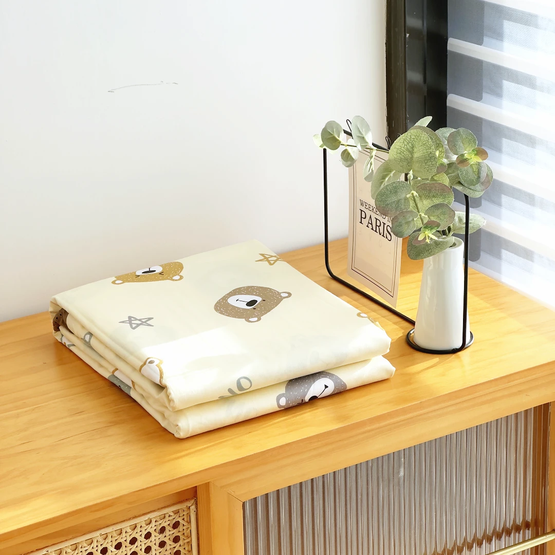 【京かわ会社】全棉100支匹马棉花边被罩160*210cm 宝贝熊