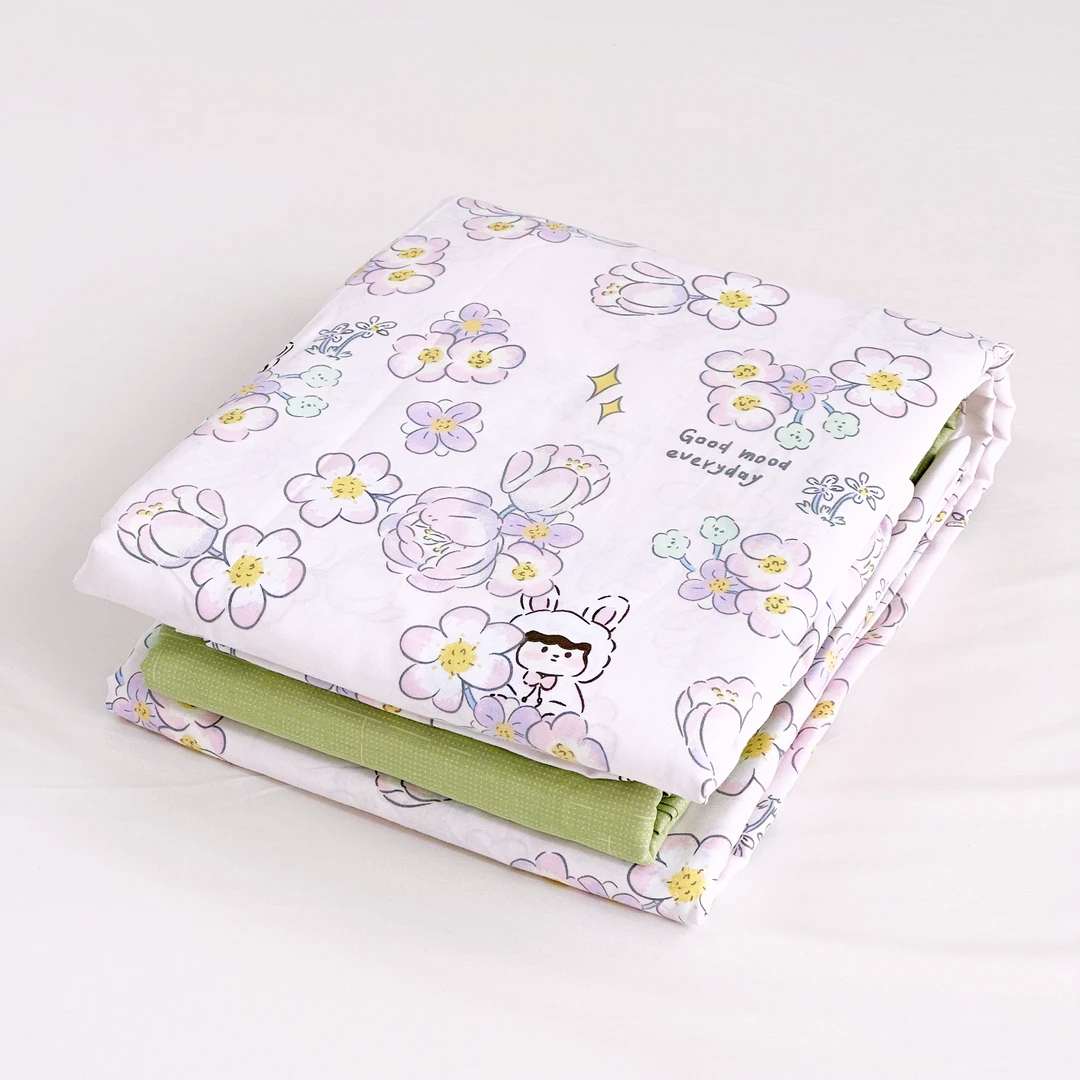 【京かわ会社】全棉100支匹马棉四件套 全棉四季床上用品 花兔谷