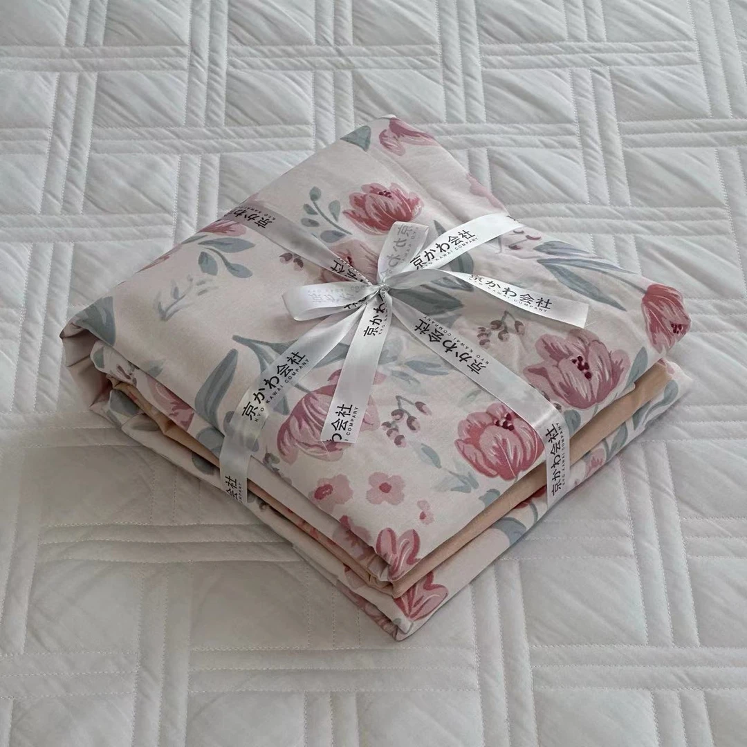 【京かわ会社】纯棉四件套简约床 百花争艳