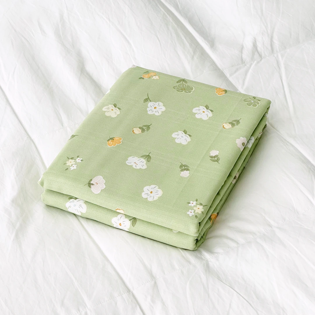 【京かわ会社】纯棉 加厚细纱粗布 双人床单 220*245cm 春意浓