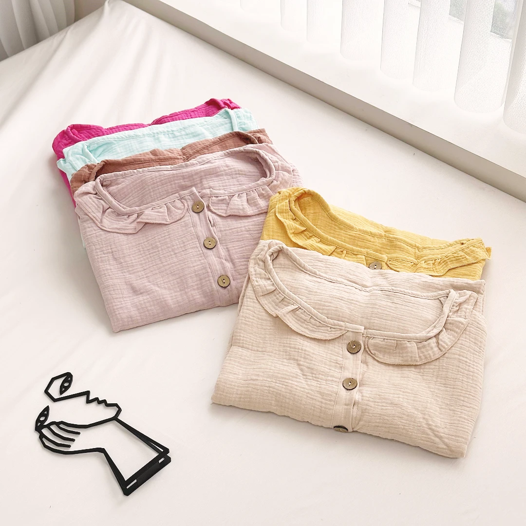 专享【京かわ会社】纯棉家居服睡衣 裙 颜色随机单套装