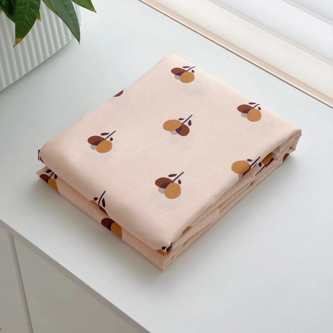 【京かわ会社】双层纱磨毛床单200*230cm 一只花-咖