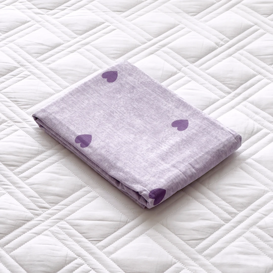 【京かわ会社】四季通用粗布枕套一对装50*80cm 紫心