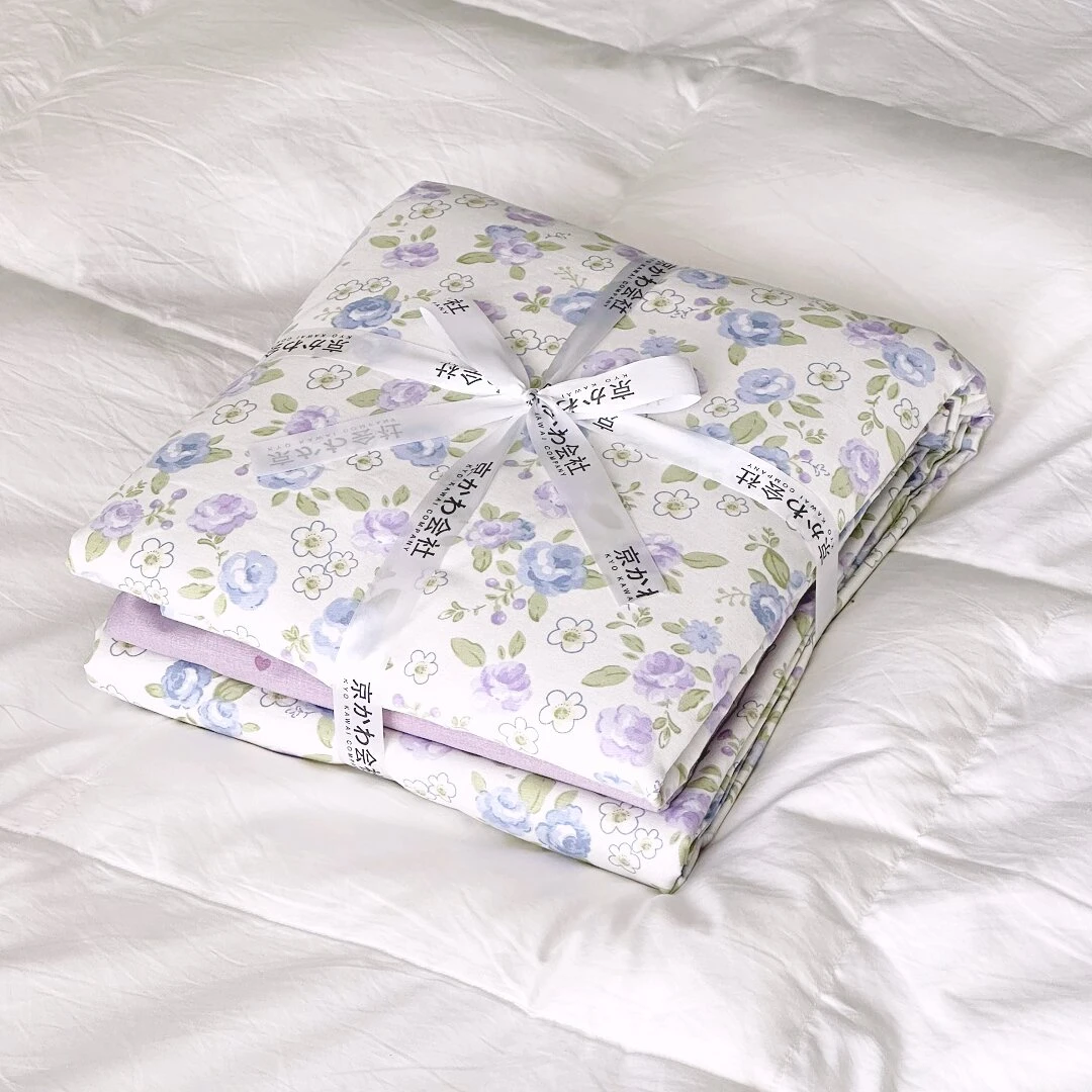 专享【京かわ会社】全棉100支匹马棉四件套 全棉简约床 罗紫轻歌