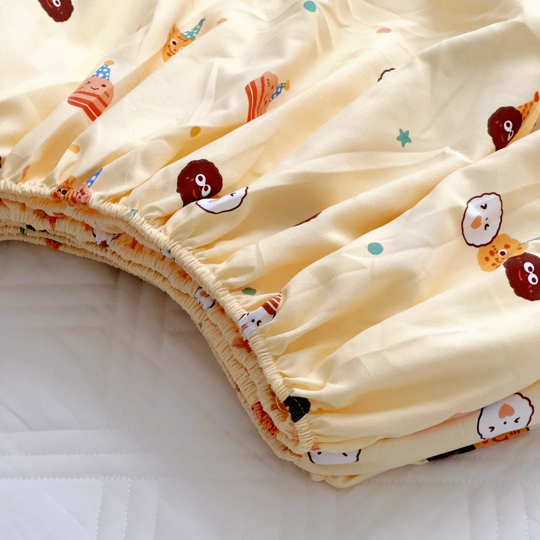 【京かわ会社】磨毛双层纱床笠 笑脸