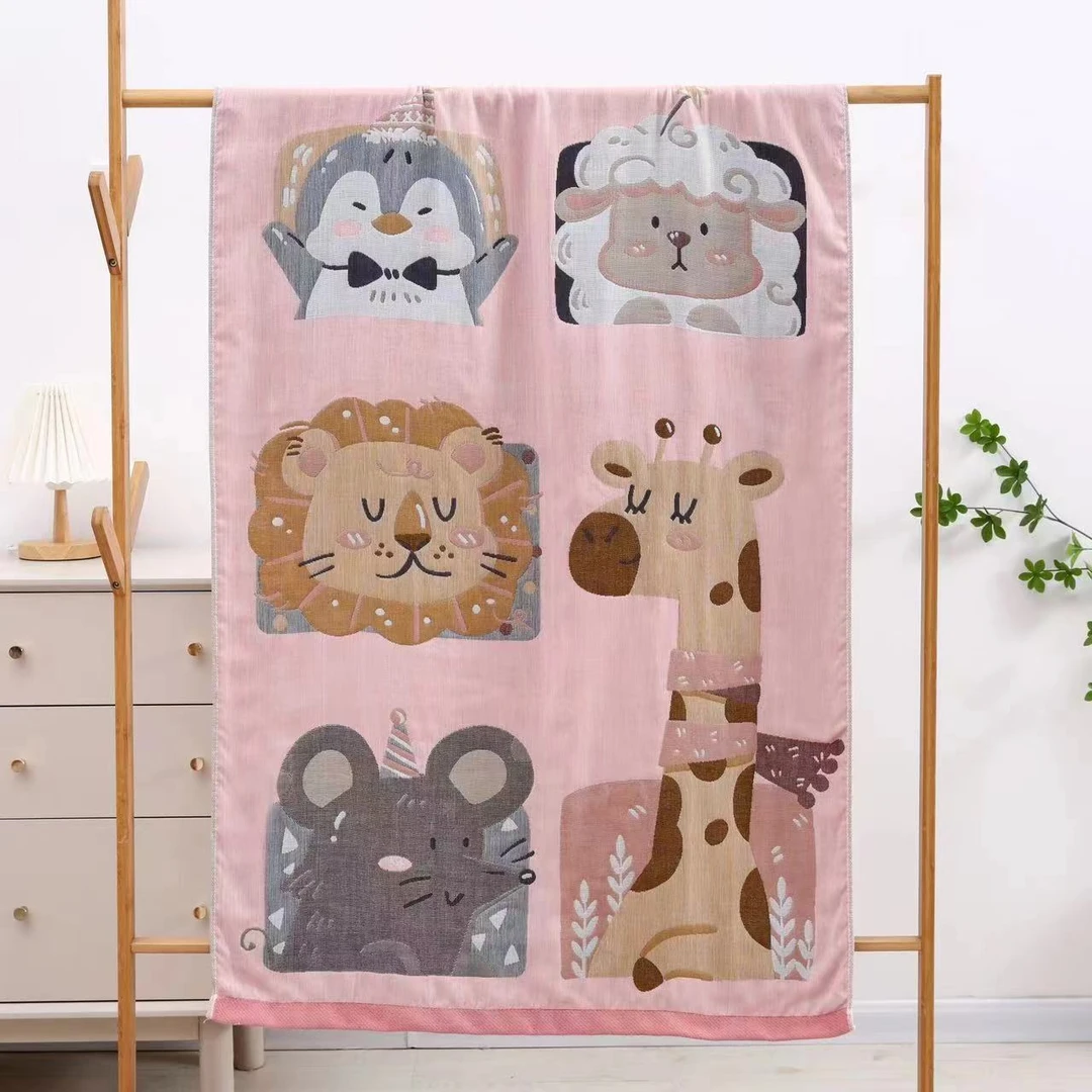 【京かわ会社】纯棉纱布大浴巾 柔软多功能浴巾 80*160cm 窗落