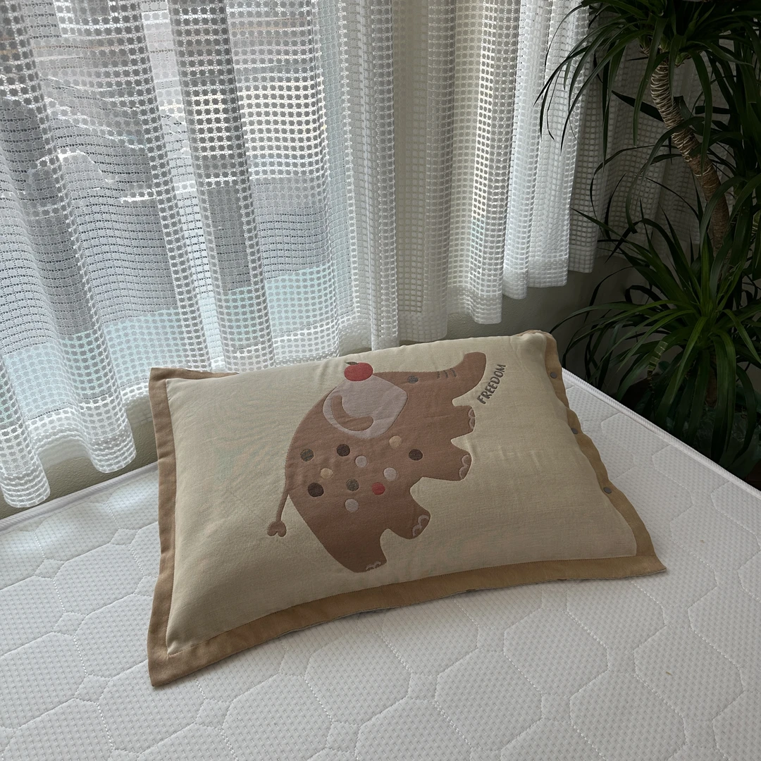 专享【京かわ会社】纯棉枕套一对48*74cm 小象