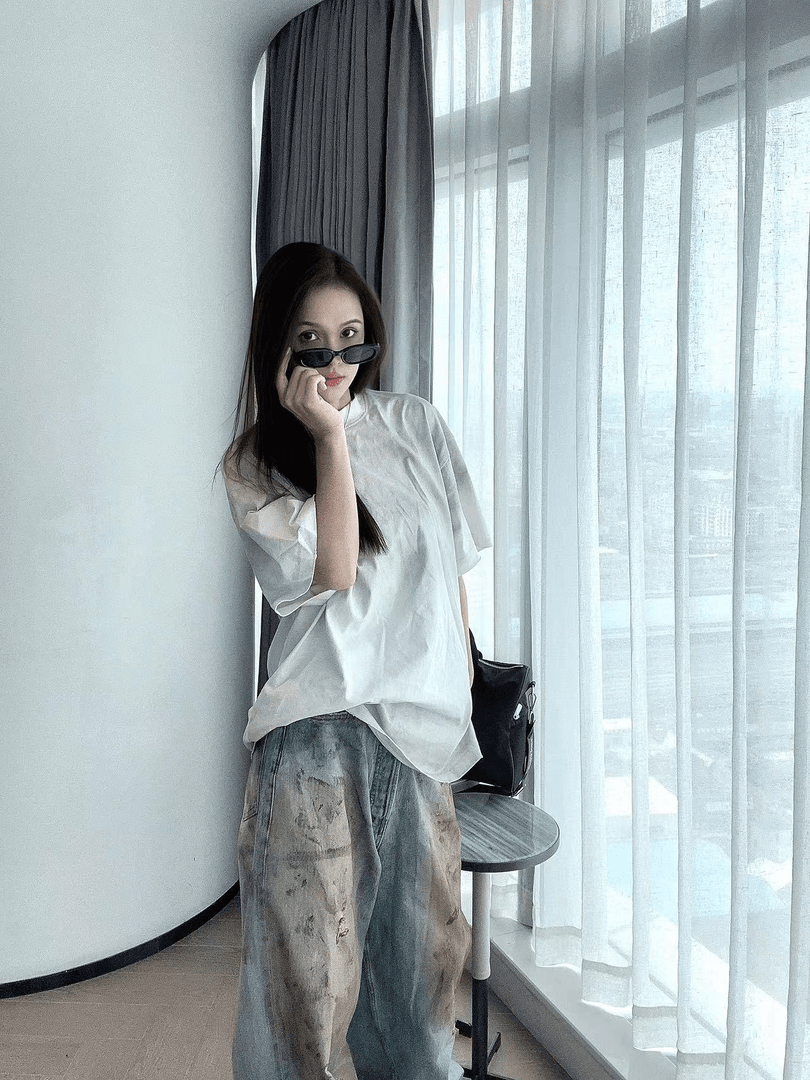 【楚楚】早秋冬新款做旧休闲贴皮格子衬衫外套（男女同款）HWD0909