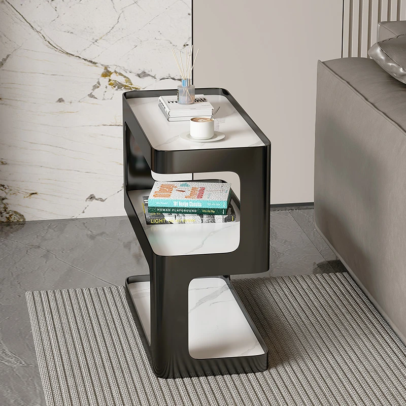 轻奢客厅岩板沙发边几可移动边柜边桌侧高级感置物架小茶几小桌子