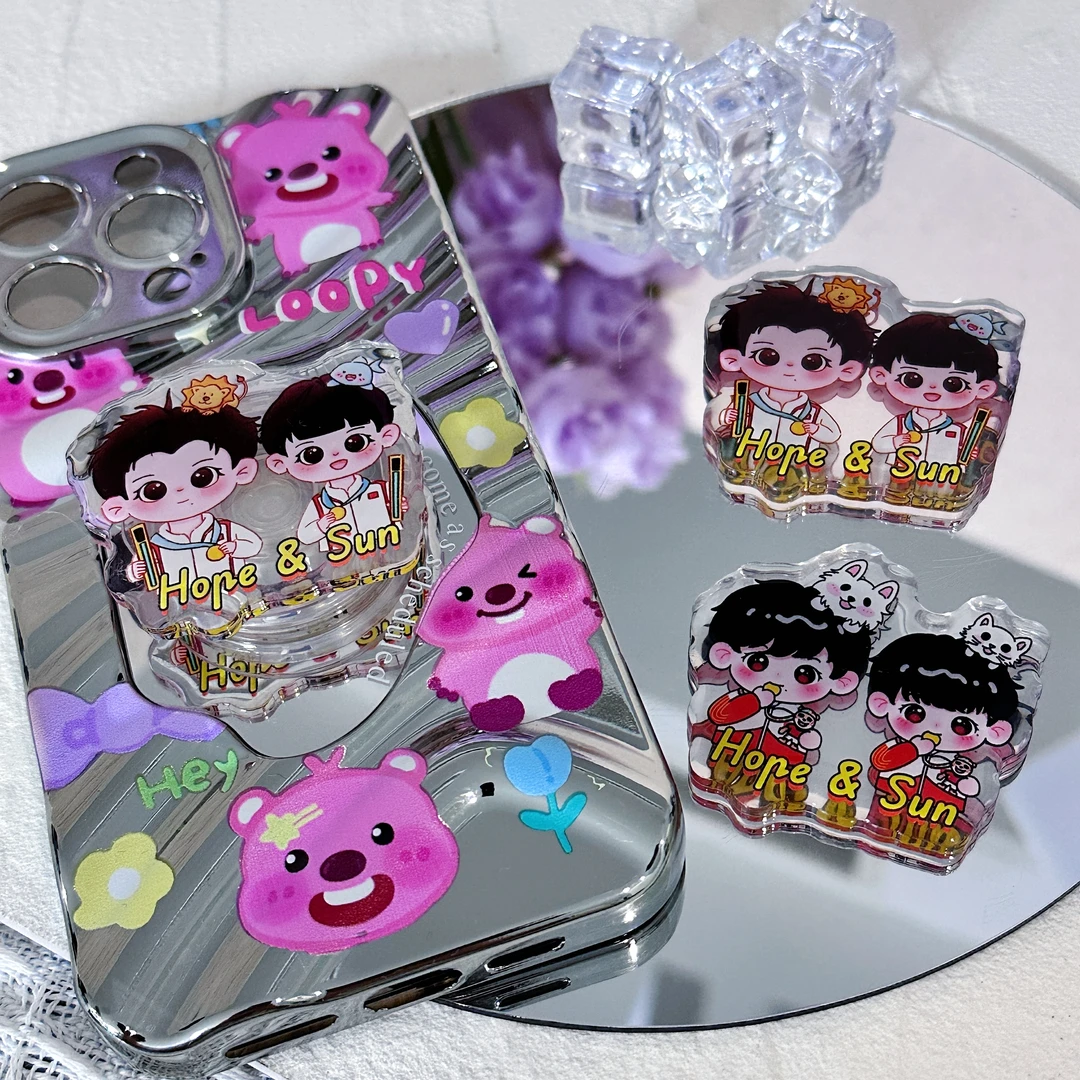 莎头滴胶气囊支架磁吸孙颖莎青奥会王楚钦巴黎可爱手机支架滴胶