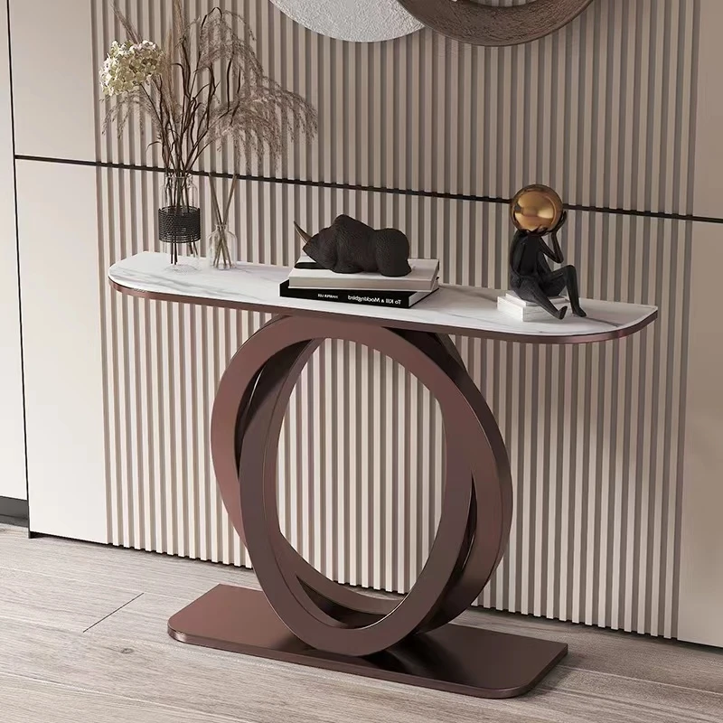 家用玄关桌现代简约靠墙桌子入户端景台条案新中式玄关柜落地简约