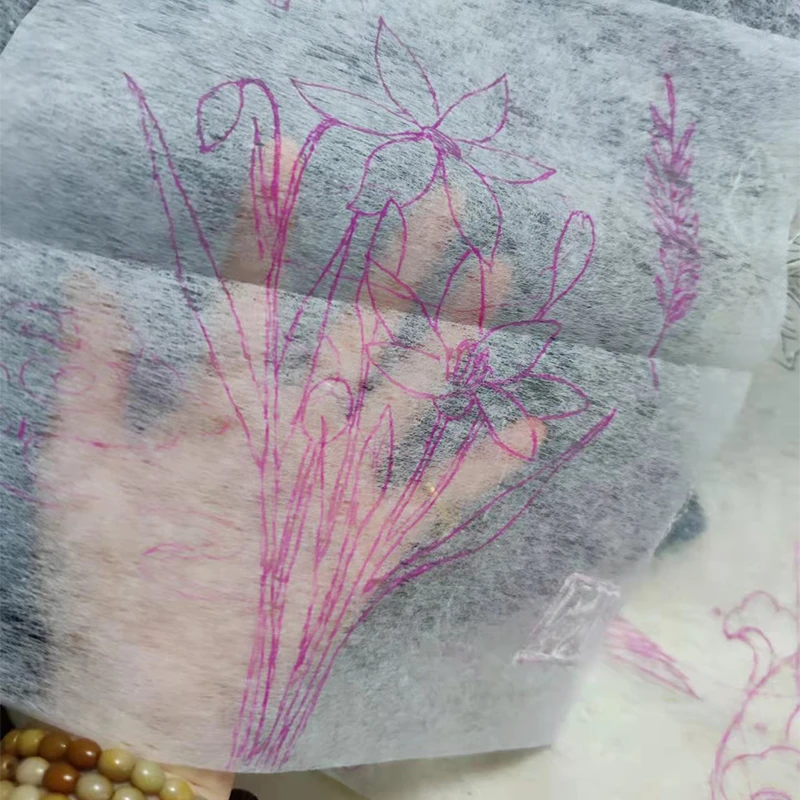 拍一份=30张手推绣专业拓图布转印透色布，单张规格47*45