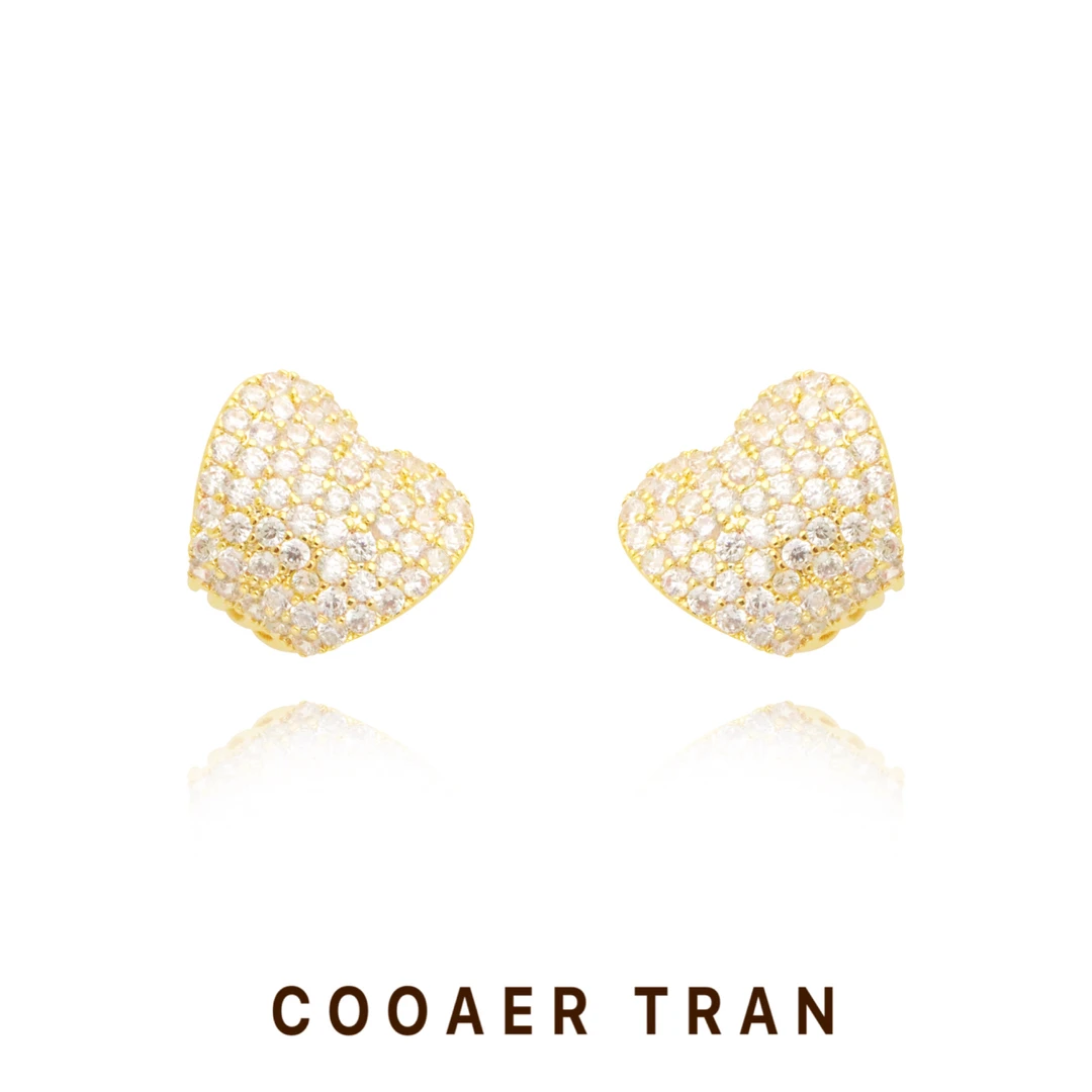 铜合金耳饰 【禾欢】轻奢时尚小众精致简约百搭高级感耳饰RH7947#