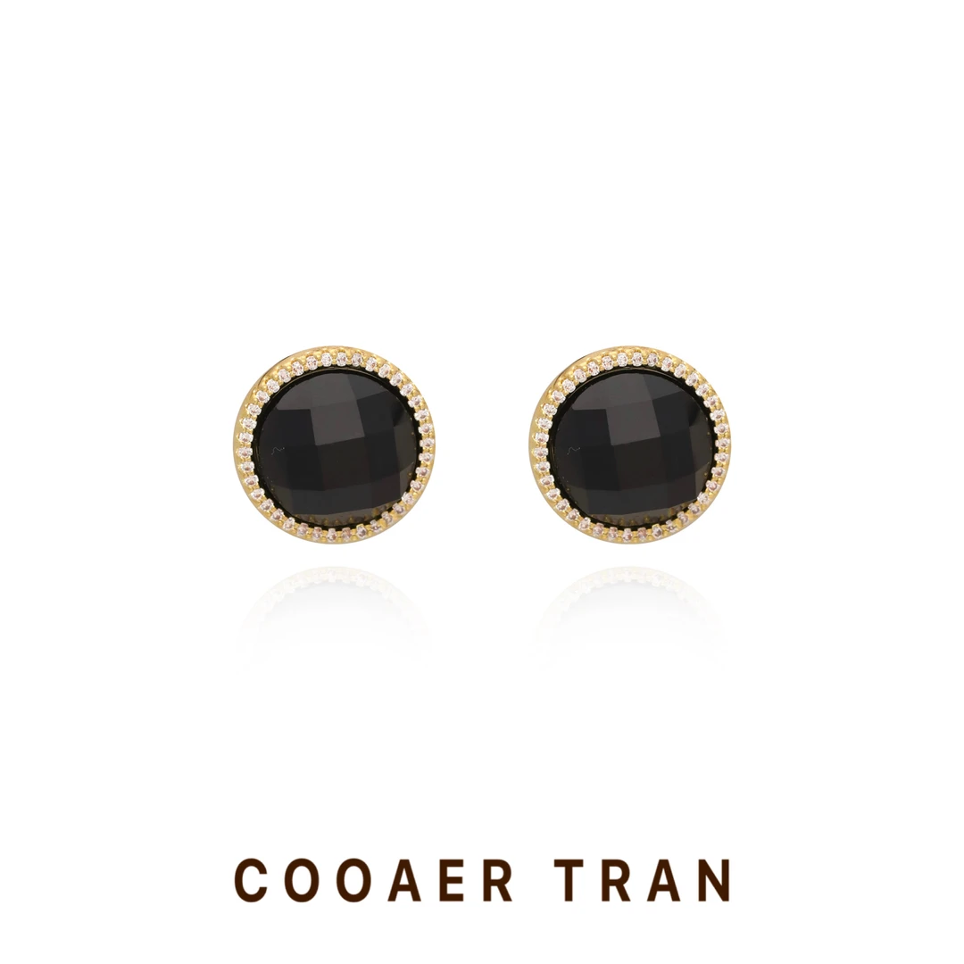 铜合金耳饰 【巴赫交响】法式复古小众高级感设计秋冬耳饰RH8985#