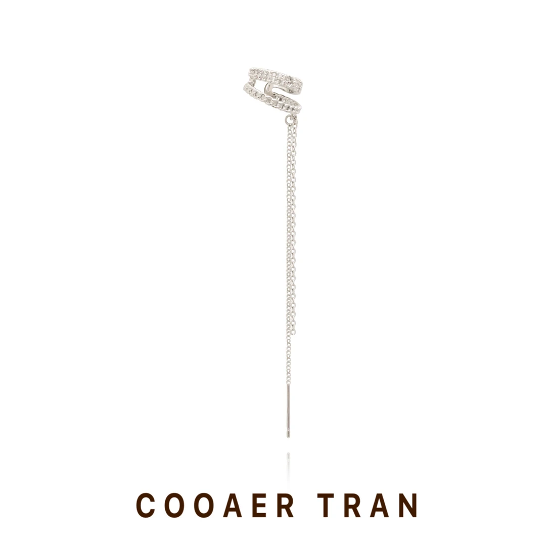 COOAER TRAN 铜合金耳饰 【星语】轻奢时尚气质设计感耳夹RJ031#