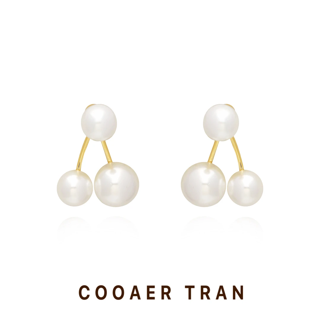 铜合金耳饰 【樱沐】轻奢时尚小众精致温柔百搭设计感耳饰RH8672#