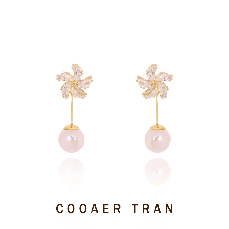 COOAER TRAN 铜合金耳饰 【傲蕾】小众时尚气质百搭耳饰RH7188#