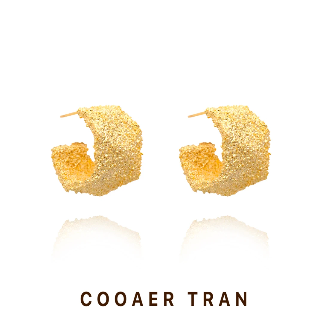 铜合金耳饰 【如沐】轻奢时尚小众精致高级气质设计感耳饰RH8031#