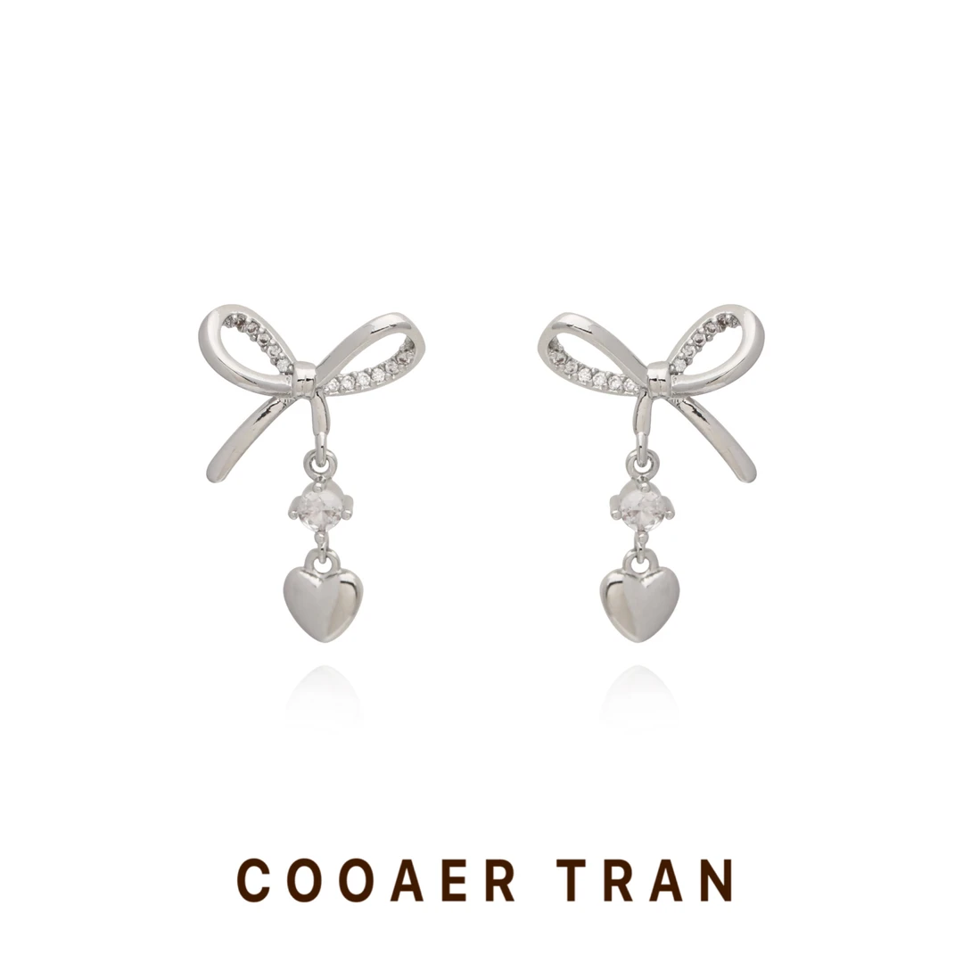 铜合金耳饰 【迟铃】轻奢时尚小众气质温柔百搭设计感耳饰RH8704#