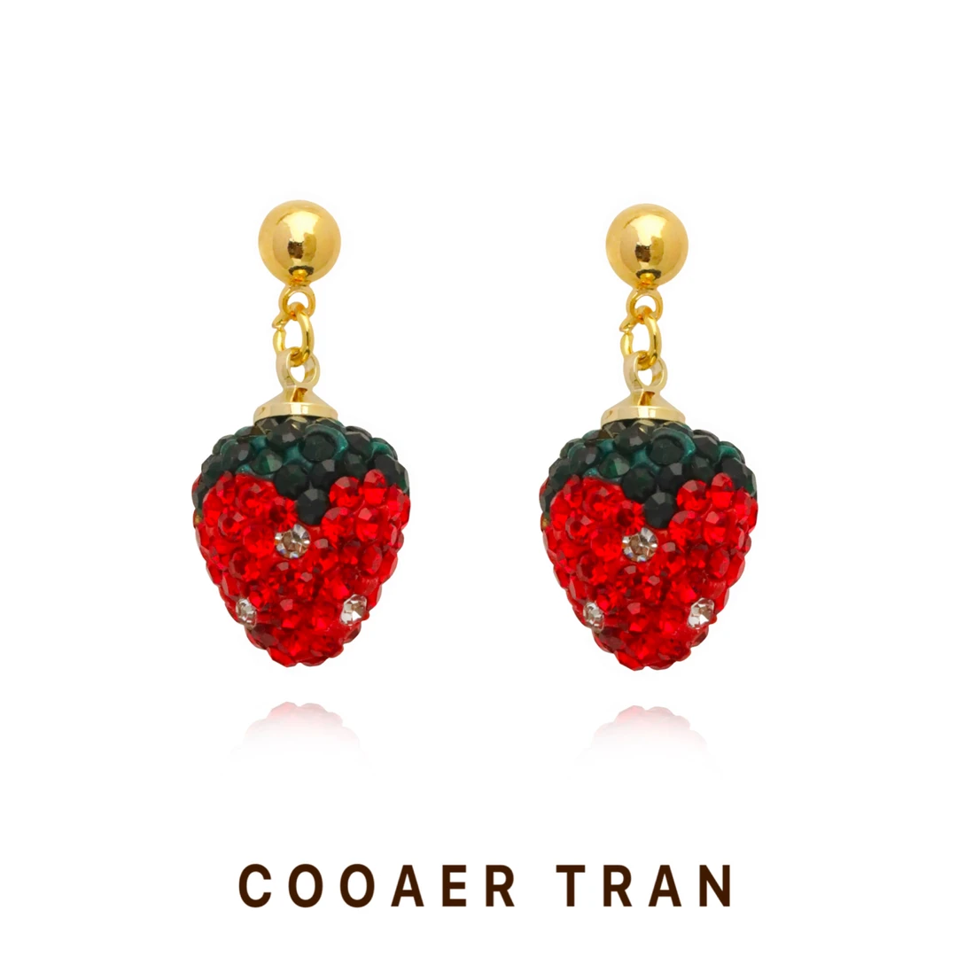 铜合金耳饰 【栀莓】轻奢时尚小众森系少女百搭设计感耳饰RH8123#