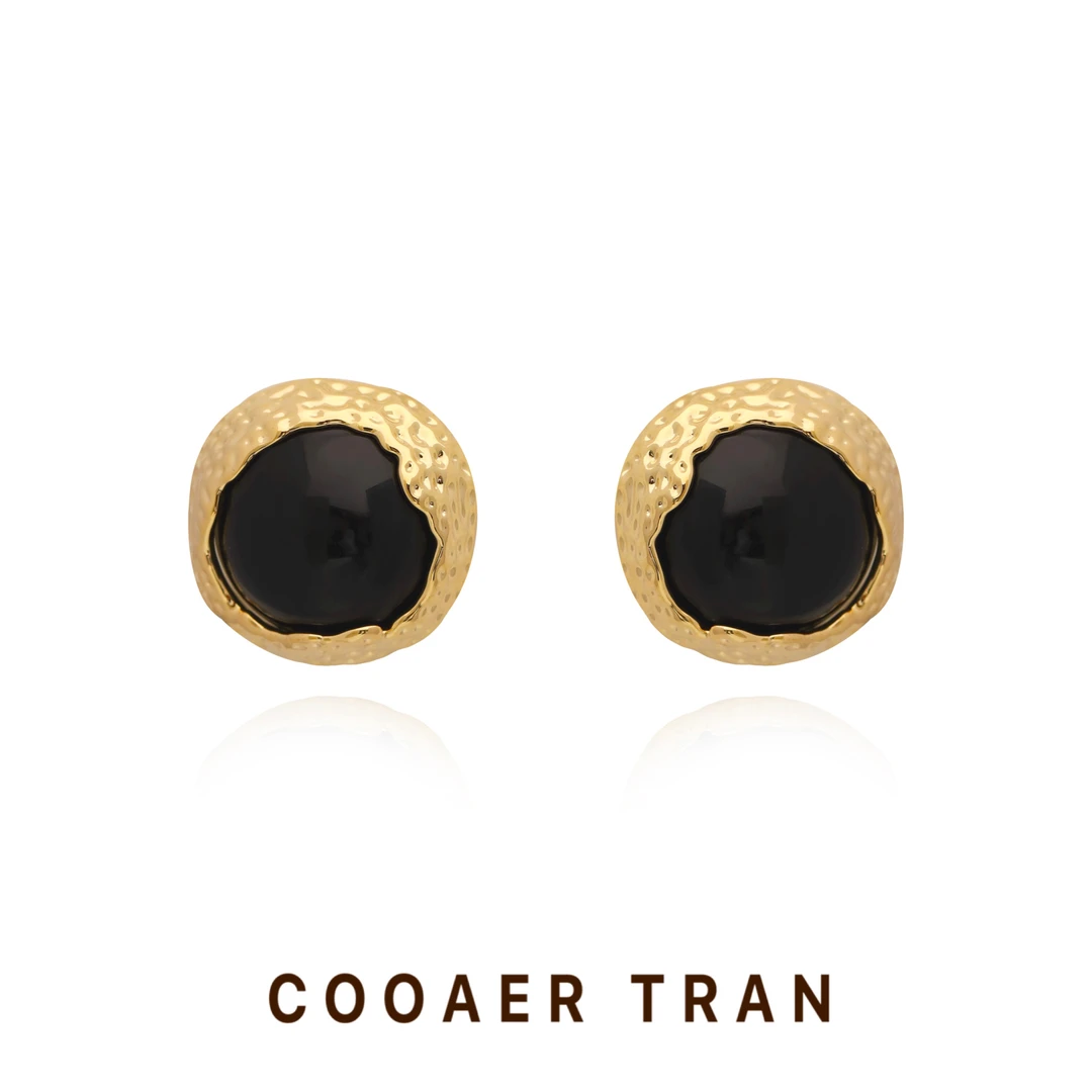 铜合金耳饰 【晚辞】轻奢时尚小众气质优雅精致高级感耳饰RH8694#