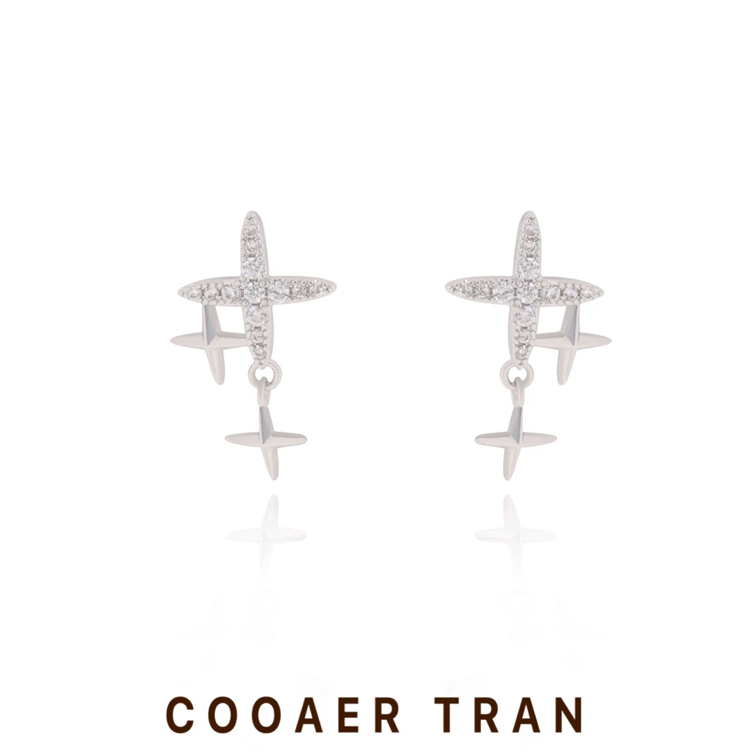 COOAER TRAN 铜合金耳饰 【繁星春水】轻奢气质时尚耳饰RH7267#