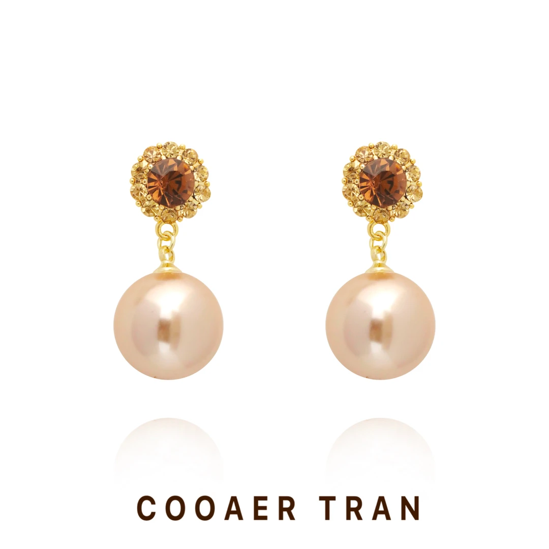 铜合金耳饰 【沁棠】轻奢时尚小众气质百搭优雅高级感耳饰RH8135#